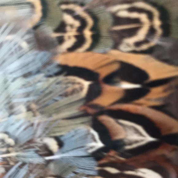 Vintage Pheasant Feather Accordion Clutch Wallet Korea in barely used condition - Picture 6 of 7